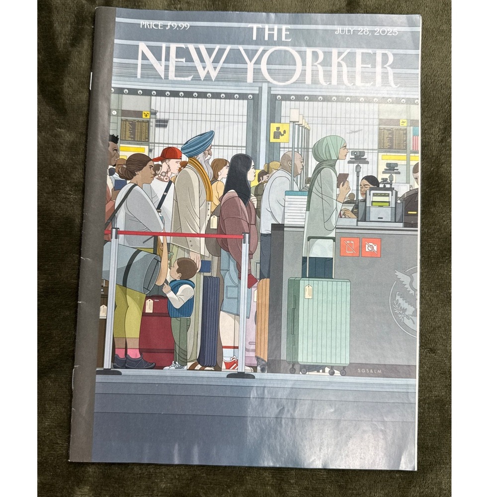 The New Yorker‎ Magazine July 28 2025 Airport Cover SGS & LM Antonia Hitchens
